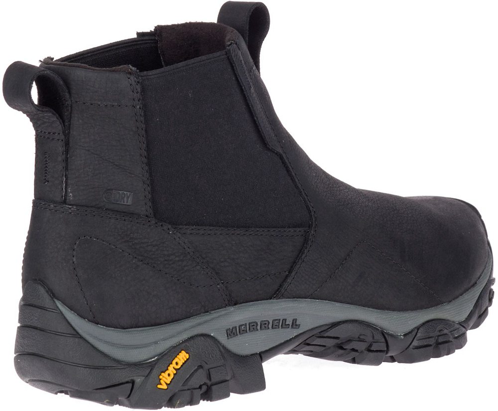 Kozaki Merrell Męskie Czarne - Moab Adventure Chelsea Waterproof - 347250-JWF